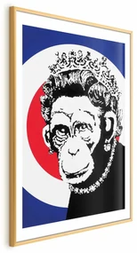 Plakat Królowa małp 60x90 cm z ramą złotą z marginesem ARTGEIST B