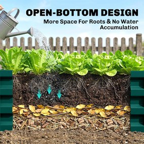 Outsunny Łóżko Ogrodowe Wysokie Zielone 120x60x30,5cm | Aosom PL