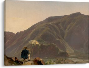 Obraz - Jules Coignet, View of Bozen with a Painter, reprodukcje (70x50 cm)