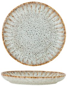Niebiesko-beżowy kamionkowy talerz do serwowania ø 17 cm Fleur – Bloomingville