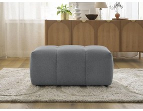 Szary podnóżek z tkaniny szenilowej Roxelane – Bobochic Paris