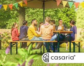 Zestaw piwny KLASIK, 170cm, naturalny brąz Casaria