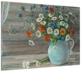 Obraz - Kwiaty polne, obraz olejny (70x50 cm)