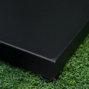 Outsunny Stabilna Podstawa Metalowa do Parasola, Pasuje do Rur Ø30mm Ø35mm Ø38mm, Czarna, 45x45x39cm | Aosom PL