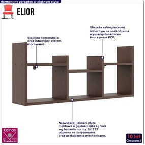 Minimalistyczna półka wisząca na książki wenge - Iwez