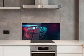 Panel szklany do Kuchni Światła Samochodowe