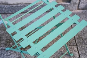 Składane krzesło restauracyjne zewnętrzne Semplici, miętowe