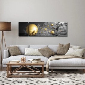 Obraz kul w kolorze ochry (170x50 cm)
