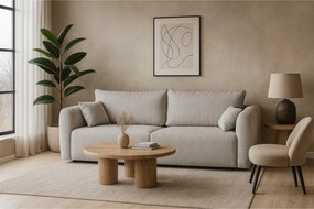 DALLAS – sofa 3-osobowa z funkcją spania 140x196 cm, tkanina Raven 06 jasnoszary