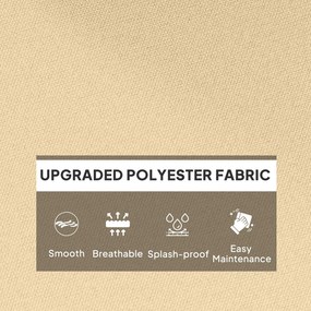 Outsunny Poduszka na Siedzenie, Zewnętrzna Poduszka do Kosza Wiszącego i Krzeseł Bujanych, Poduszka dla Mebli Ogrodowych, Beżowa