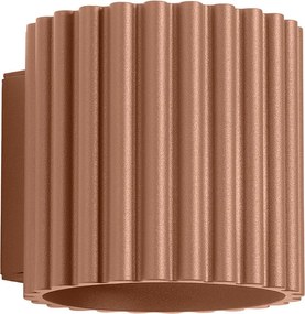Lampa Ścienna Minimalistyczny Aura, Aluminium - 1 Źródło - L.10 X H.10 Cm - Mocca