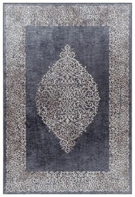 Dywan drukowany antypoślizgowy Fiesta Vintage klasyczny antracytowo-beżowy 120 cm x 170 cm