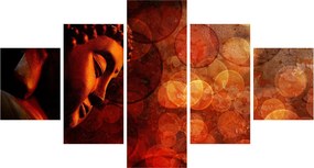 Obraz - Budda w odcieniach czerwieni (125x70 cm)