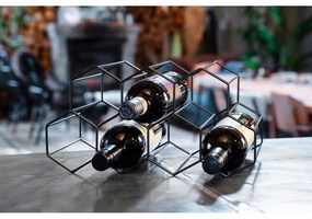 Czarny metalowy stojak na wino – Leopold Vienna