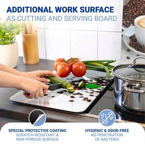 Płyty ochronne na kuchenkę ze szkła hartowanego zestaw 2 szt. 52x30 cm Café Aromatica – Maximex