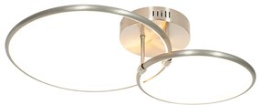 Lampa sufitowa ze stali z wbudowanymi diodami LED 3-stopniowy ściemniacz 2-światła - Joaniqa Nowoczesny Oswietlenie wewnetrzne