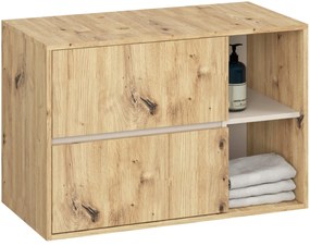 Łazienkowy zestaw mebli dąb artisan + kaszmir S2-E11