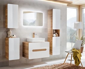 Komplet wiszących mebli łazienkowych  80 cm Biały połyskS8-W50