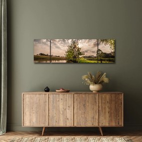 Obraz natury z promieniami (170x50 cm)