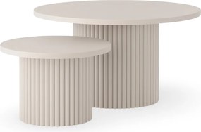 Zestaw okrągłych stolików Pico 2w1 - 75 i 58 cm, podstawa kaszmirowa