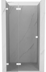 Mexen Lunar drzwi prysznicowe uchylne lewe 110 cm, transparent, białe - 834-110-000-20-00-L
