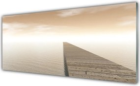 Szkło do Kuchni na Ścianę Konstrukcja Molo o Poranku