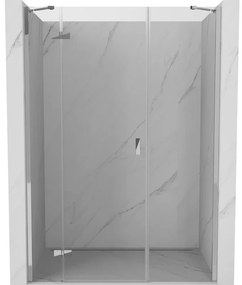 Mexen Mist-H drzwi prysznicowe uchylne lewe 155 cm, transparent, chrom - 8A5-155-001-01-00-L