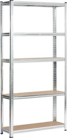 Metalowy srebrny regał do piwnicy 180 cm D6-W91