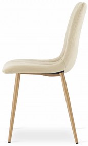 PROMOCJA Kremowe aksamitne krzesło LAVA II jakość.