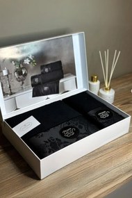 Podarunkowy zestaw ręczników GRANT, 2 szt Biały / Beżowy Zestaw (ręcznik 50x100cm, ręcznik 75x150cm)