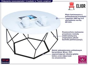 Nowoczesny stolik kawowy biały blat Deroti 4X