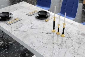 Stół z marmurowym blatem w połysku Viva 2 Hubertus