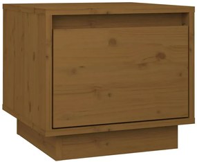 Szafka nocna z litego drewna miodowy brąz - Lela