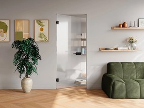 Drzwi dwustronne bez ościeżnicy z matowego szkła hartowanego - wys. 204 x szer. 83 cm - BRUMEA