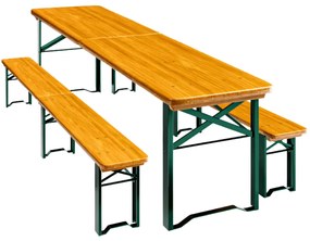 Jurhan Składany zestaw piwny MAXI, 220cm, naturalny brąz