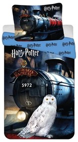 Bawełniana pościel dziecięca jednoosobowa 140x200 cm Harry Potter "Hogwarts Express" – Jerry Fabrics