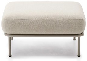 Beżowy podnóżek z materiału bouclé Aurum – Kave Home