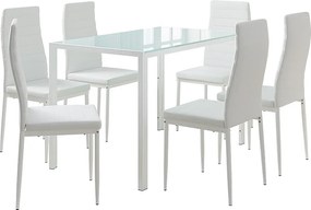 Zestaw do jadalni biały 120x75x70 grand