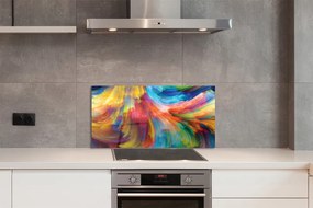 Panel Szklany Kolorowe nieregularne paski fraktale