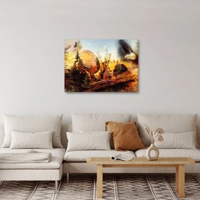 Obraz - Motyw szamana (70x50 cm)