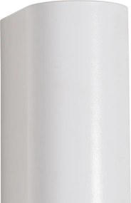 Nowoczesna lampa ścienna zewnętrzna biała z tworzywa sztucznego owalna 2-światłowa - Baleno