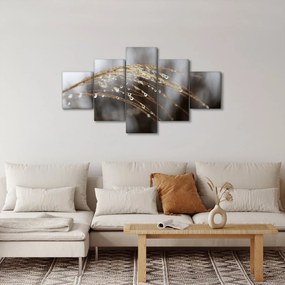 Obraz kropli na roślinie (125x70 cm)