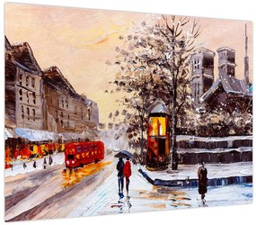 Obraz - Obraz miasta zimą (70x50 cm)