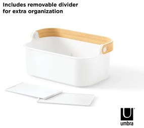 Biały plastikowy organizer łazienkowy Bellwood – Umbra