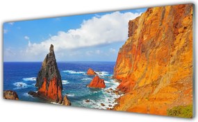 Panel Szklany Majestatyczny Klif nad Oceanem