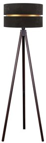 Duolla - Lampa podłogowa DUO 1xE27/60W/230V śr. 44 cm czarna/wenge