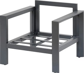 Narożny zestaw aluminiowy VANCOUVER dla 6 osób (antracyt)