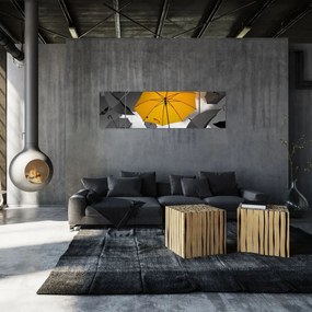 Obraz żółtego parasola (170x50 cm)