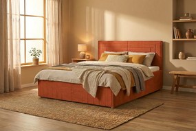 Łóżko FILI 140x200 cm Czerwony Bez materaca