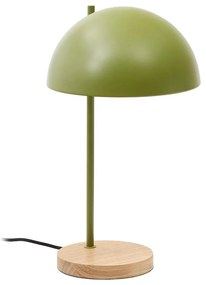 Zielona/w naturalnym kolorze lampa stołowa z metalowym kloszem (wysokość 48,5 cm) Catlar – Kave Home